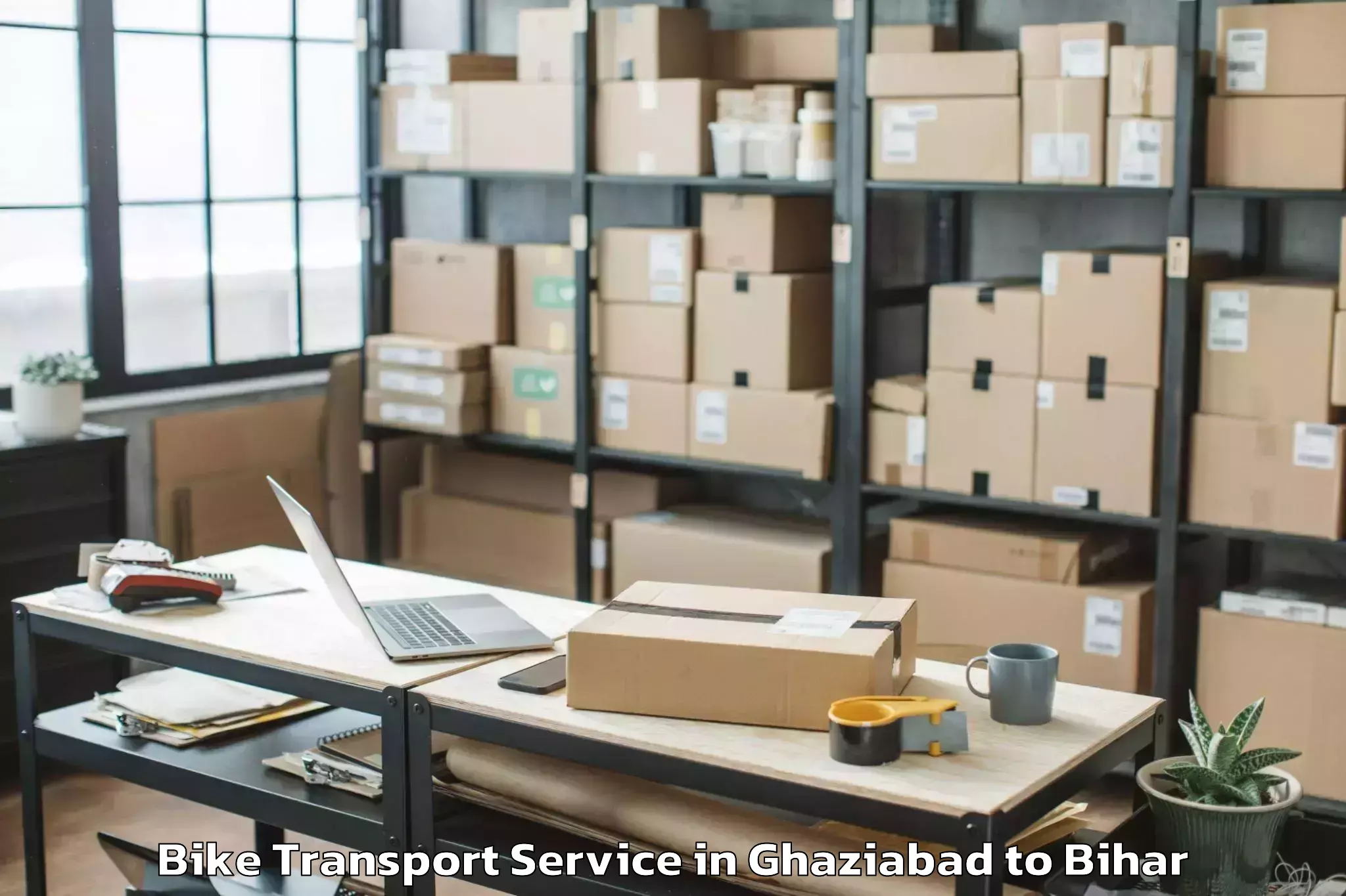 Professional Ghaziabad to Lakri Nabigabj Bike Transport